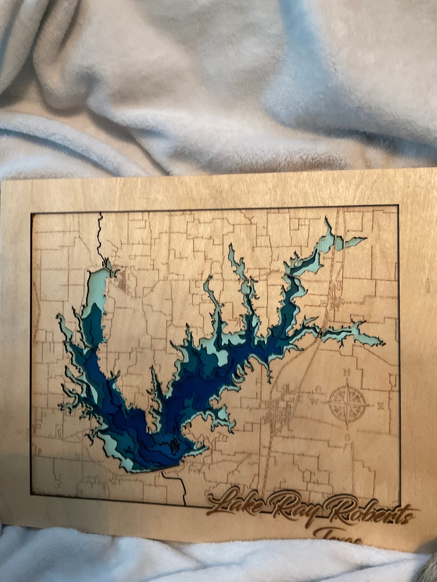 Lake Ray Roberts 3d layered map