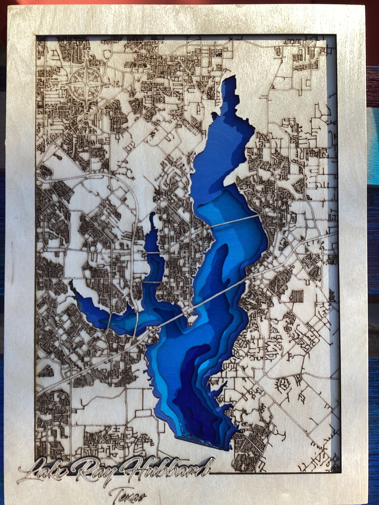 Lake Ray Hubbard layered map