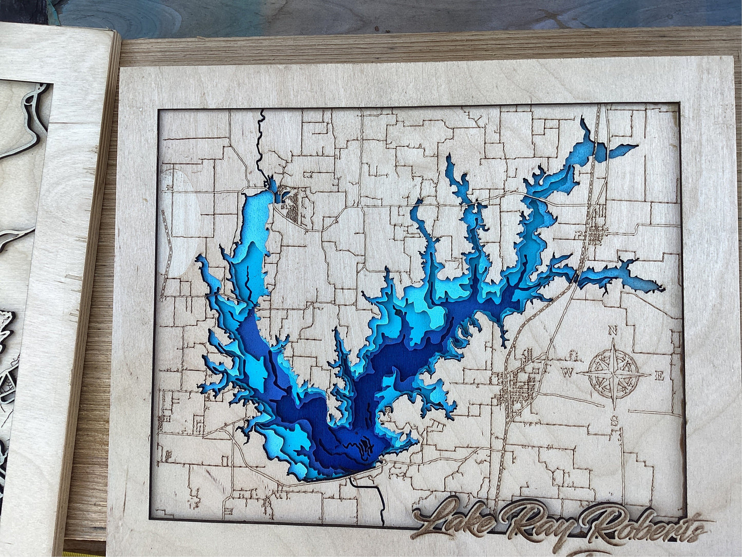 Ray roberts lake Texas layered map