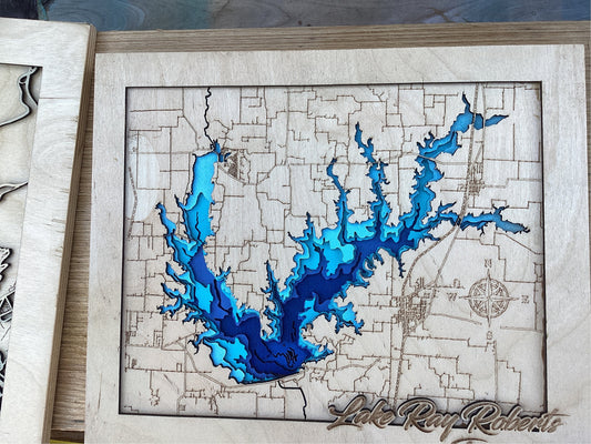 Ray roberts lake Texas layered map