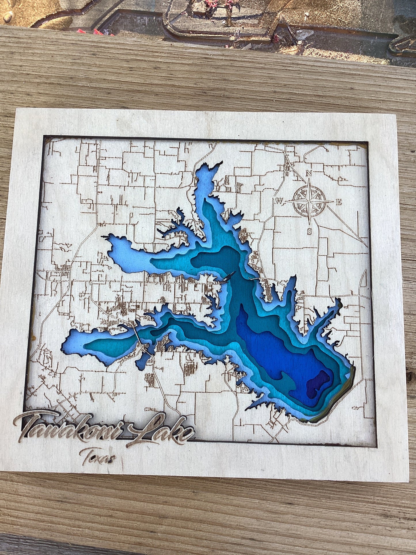 Tawakoni lake Texas layered map