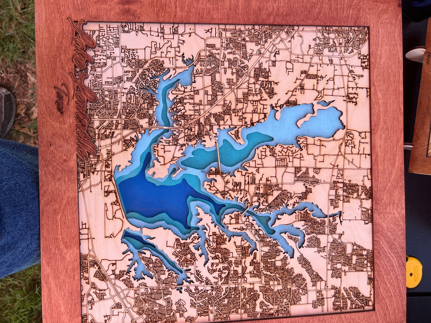 Lake Lewisville Texas  layered map